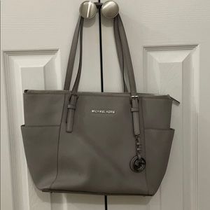 Gray Michael Kors purse